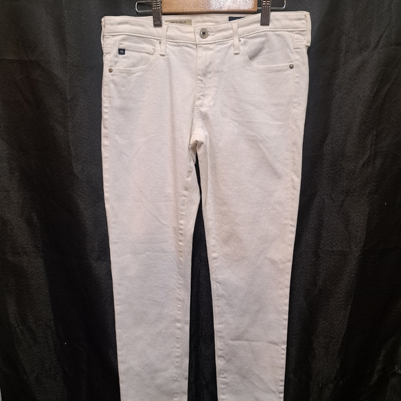 AG Adriano Goldschmied The Stilt Roll-up Cigarette Cuffed Jeans in White Size 27 - Picture 1 of 10